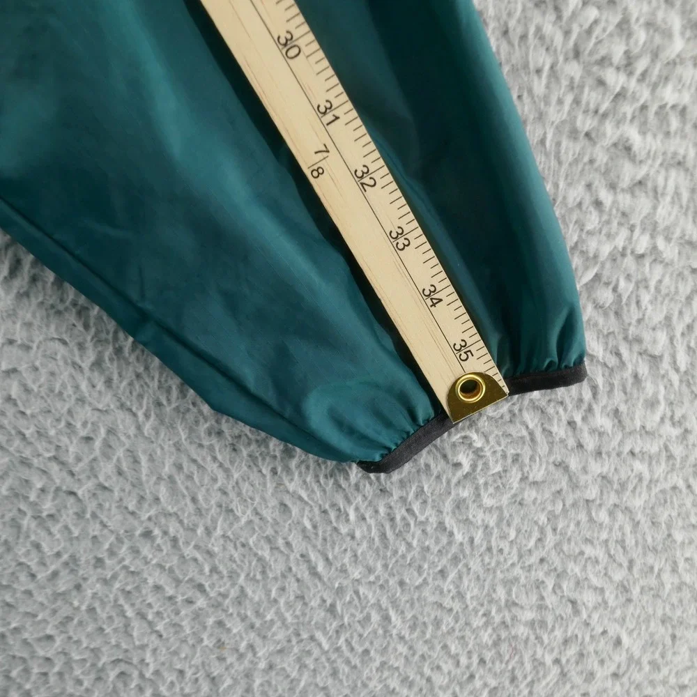 Helly Hansen Full Zip Windbreaker Jacket Large Green Purple Mens Hooded Nylon‎